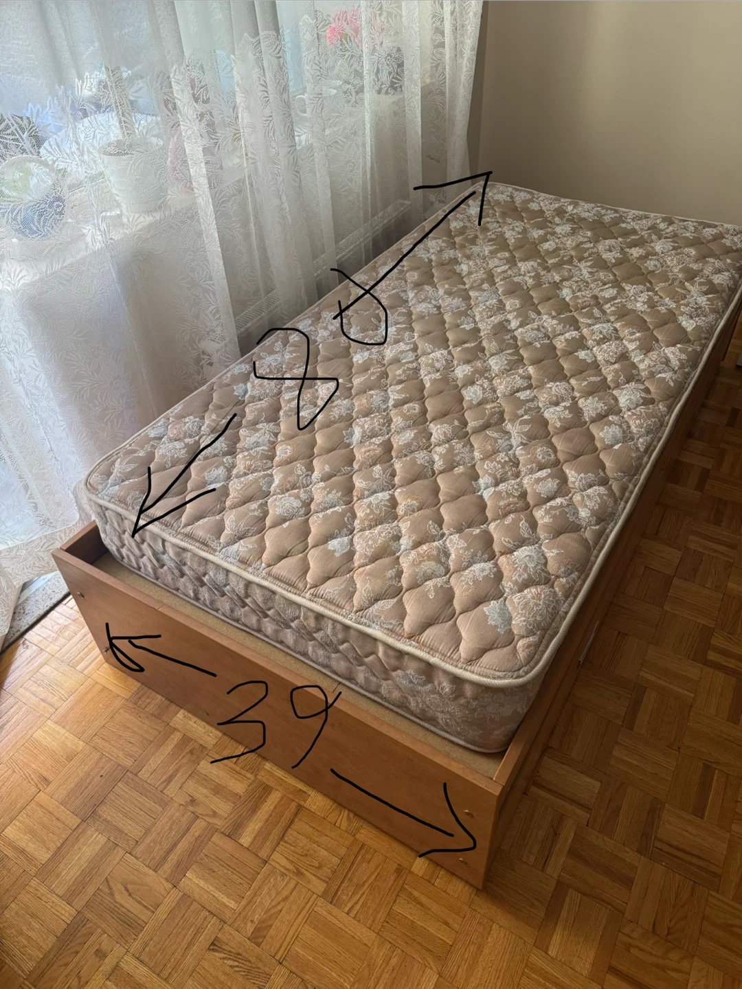 Bed Frame with Storage Drawers - photo 4