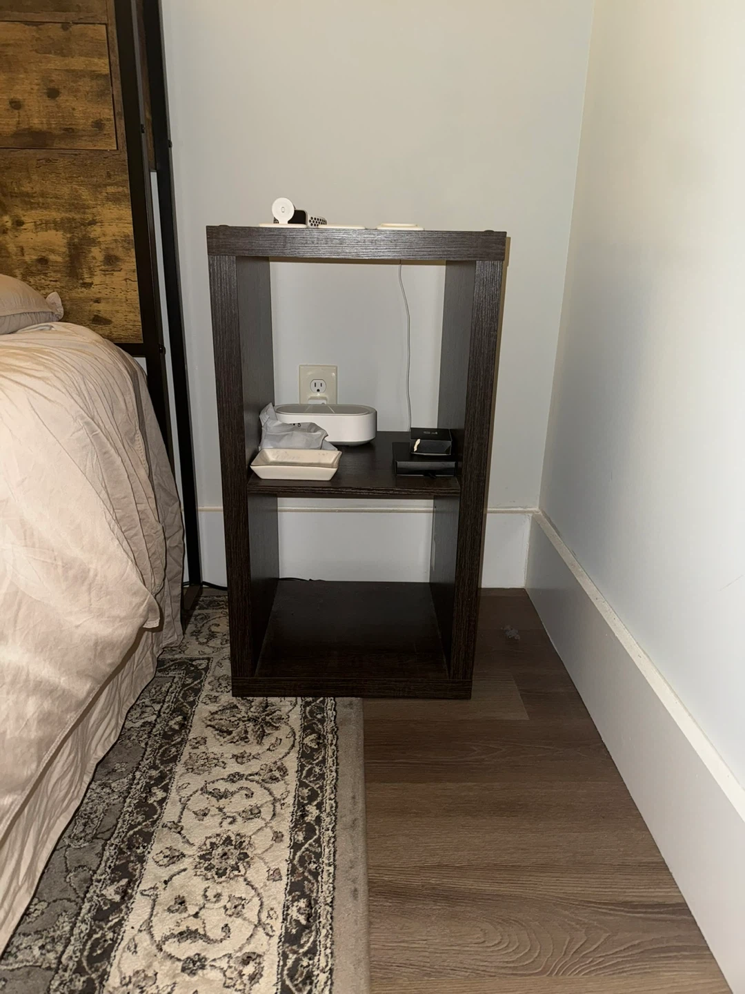 Dark Brown 2-Cube Storage Shelf