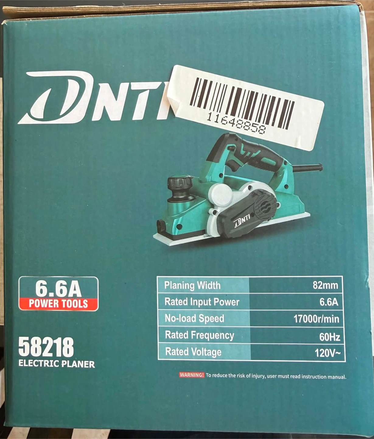 DNTi 6.6A Electric Handheld Planer 17000rpm - Model 58218 - photo 2