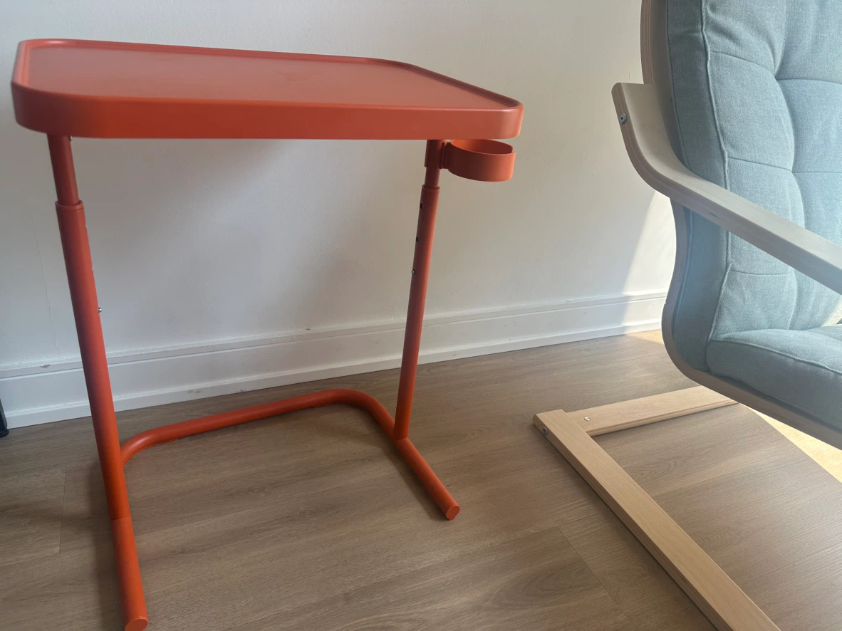Ikea Adjustable Orange Laptop/Side Table - photo 2
