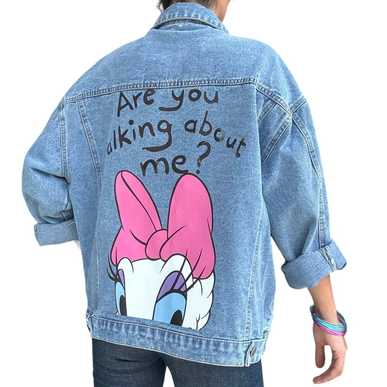 Denim Jacket with Daisy Duck Graphic - photo 4