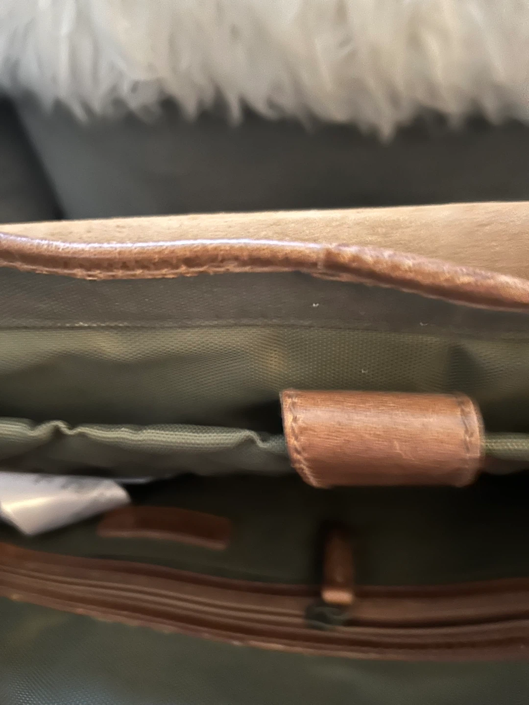 Timberland Backpack - Green Canvas & Brown Leather - photo 5
