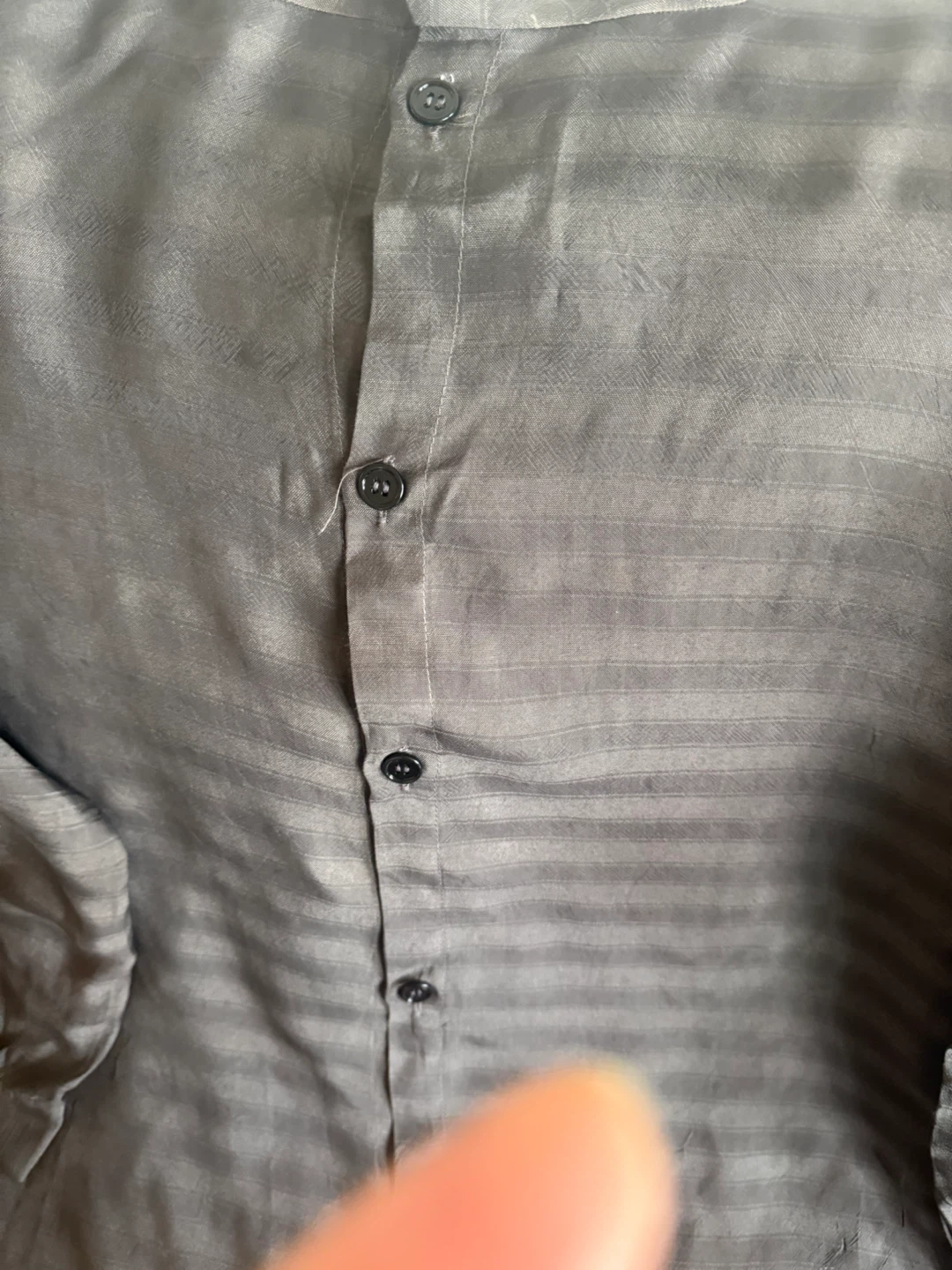 Grey striped long sleeve tunic and pant - photo 2
