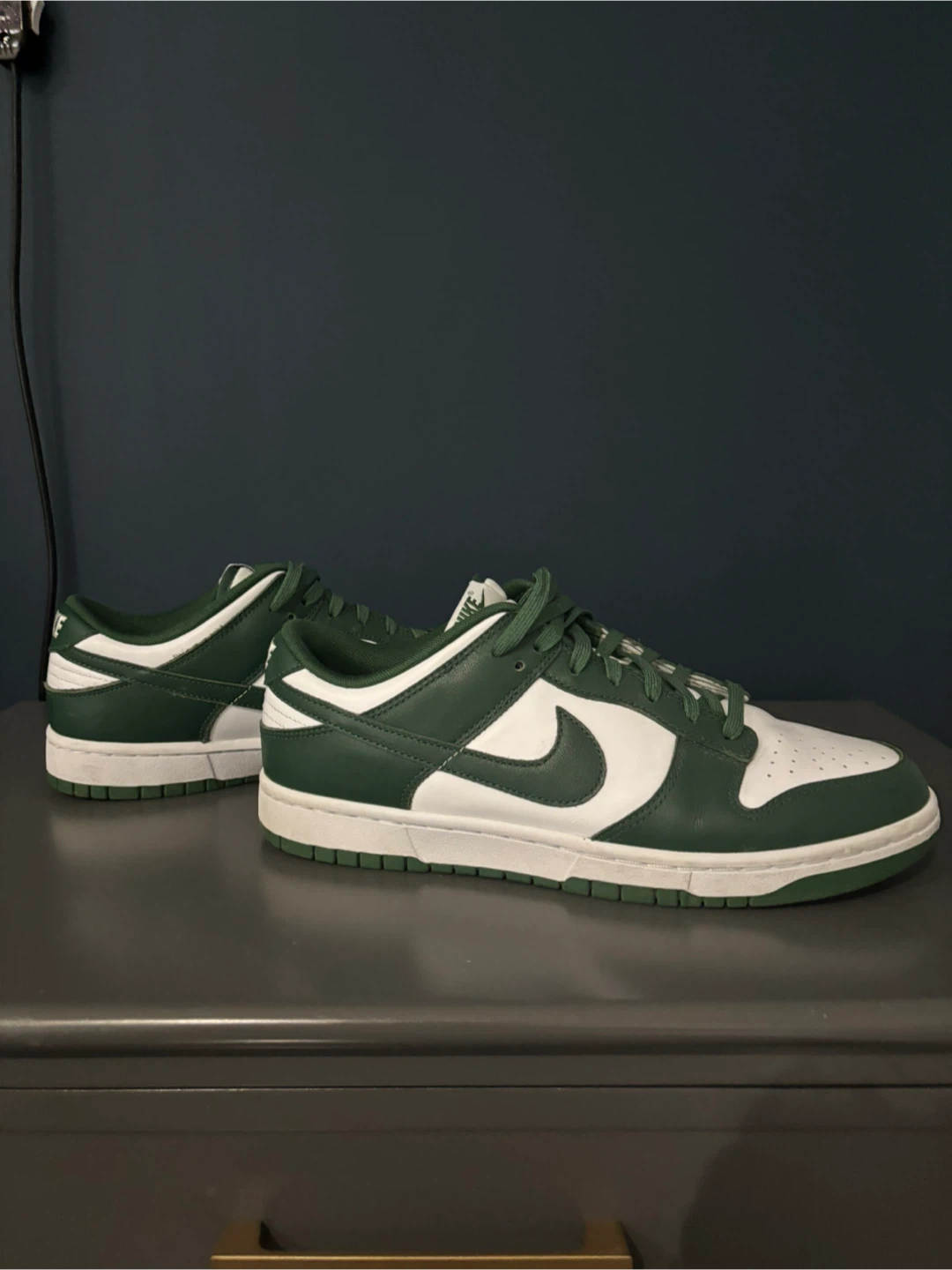 Nike Dunk Low Green White Sneakers - photo 2