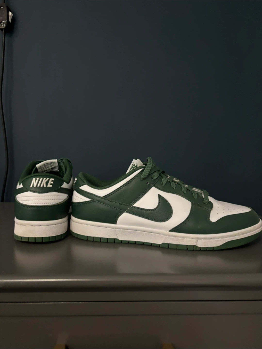 Nike Dunk Low Green White Sneakers - photo 3