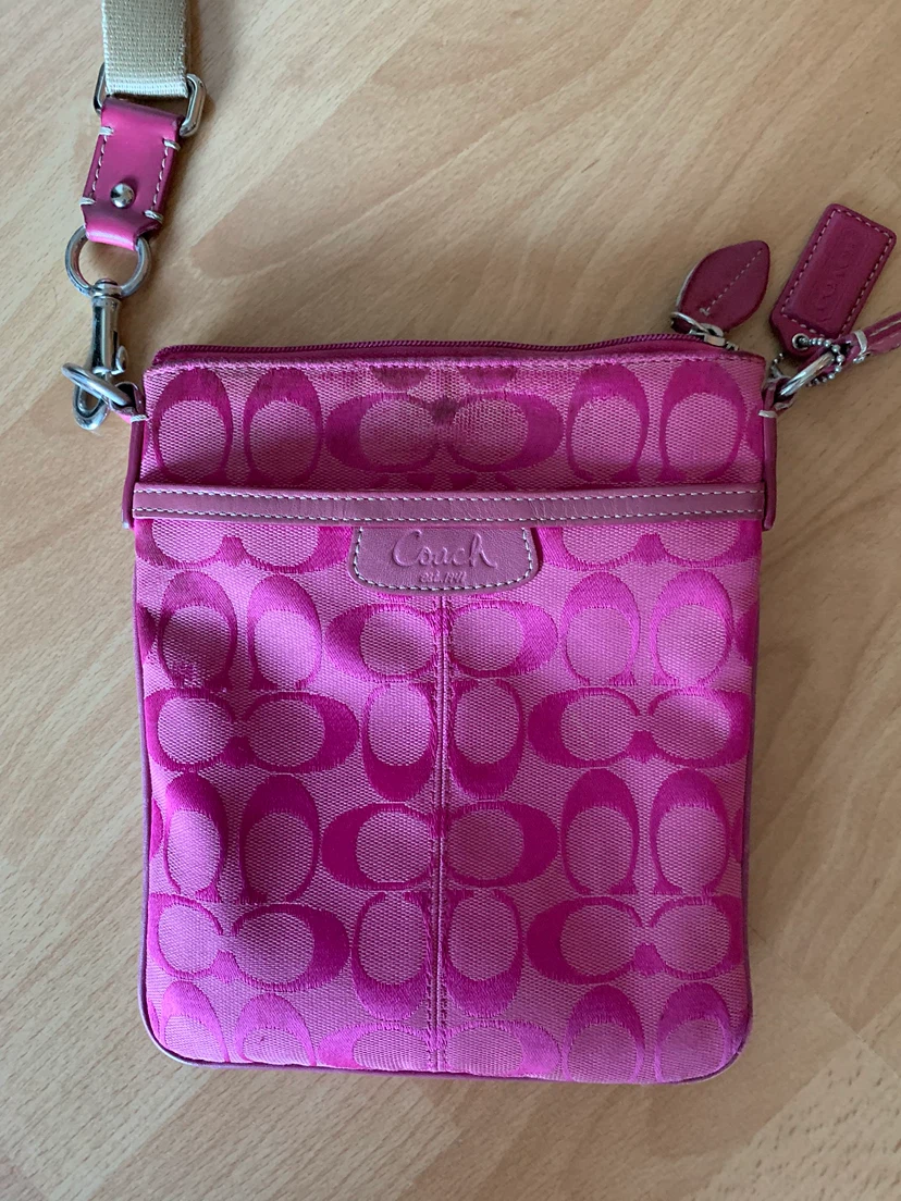 Coach Pink Monogram Crossbody Bag