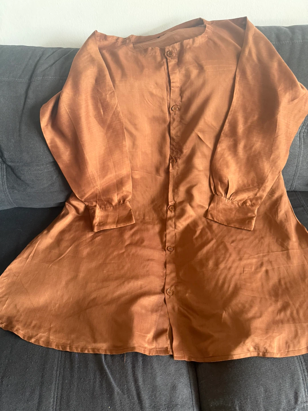 Brown Linen Shirt and Pants Set