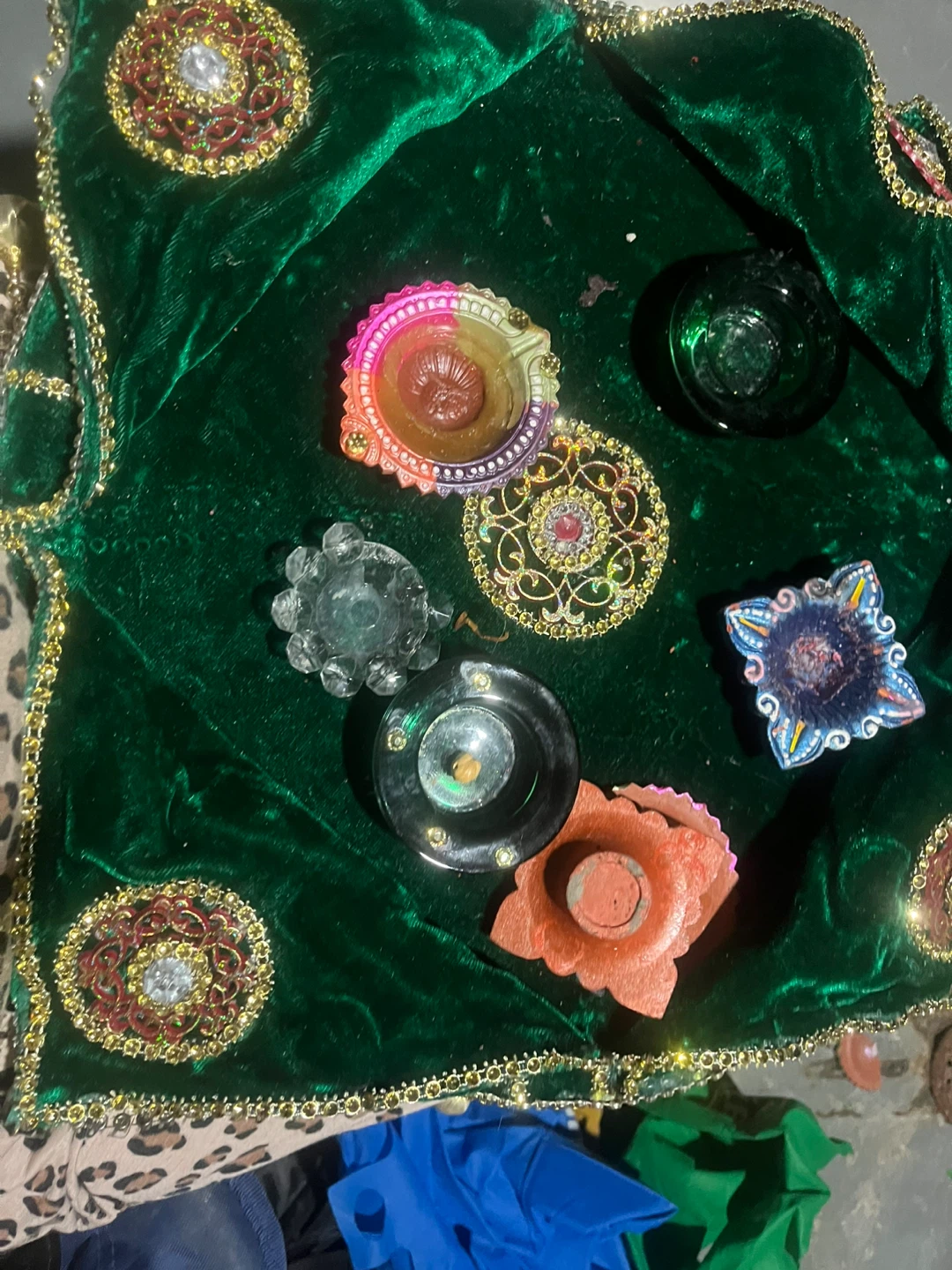 Decorative Diwali Tray with Diya Holders - photo 5
