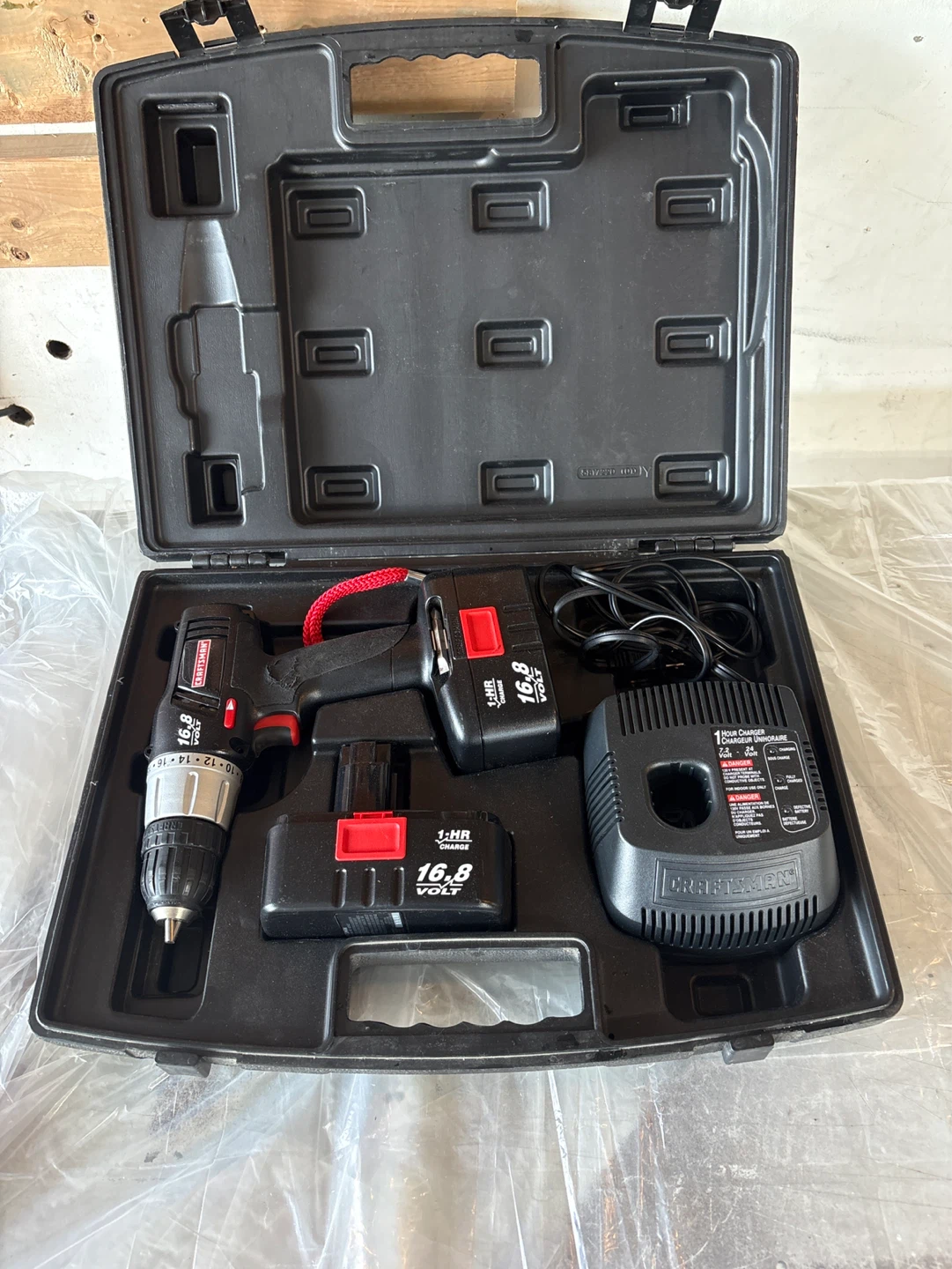 Craftsman 16.8V Cordless Drill with Two Batteries and Charger