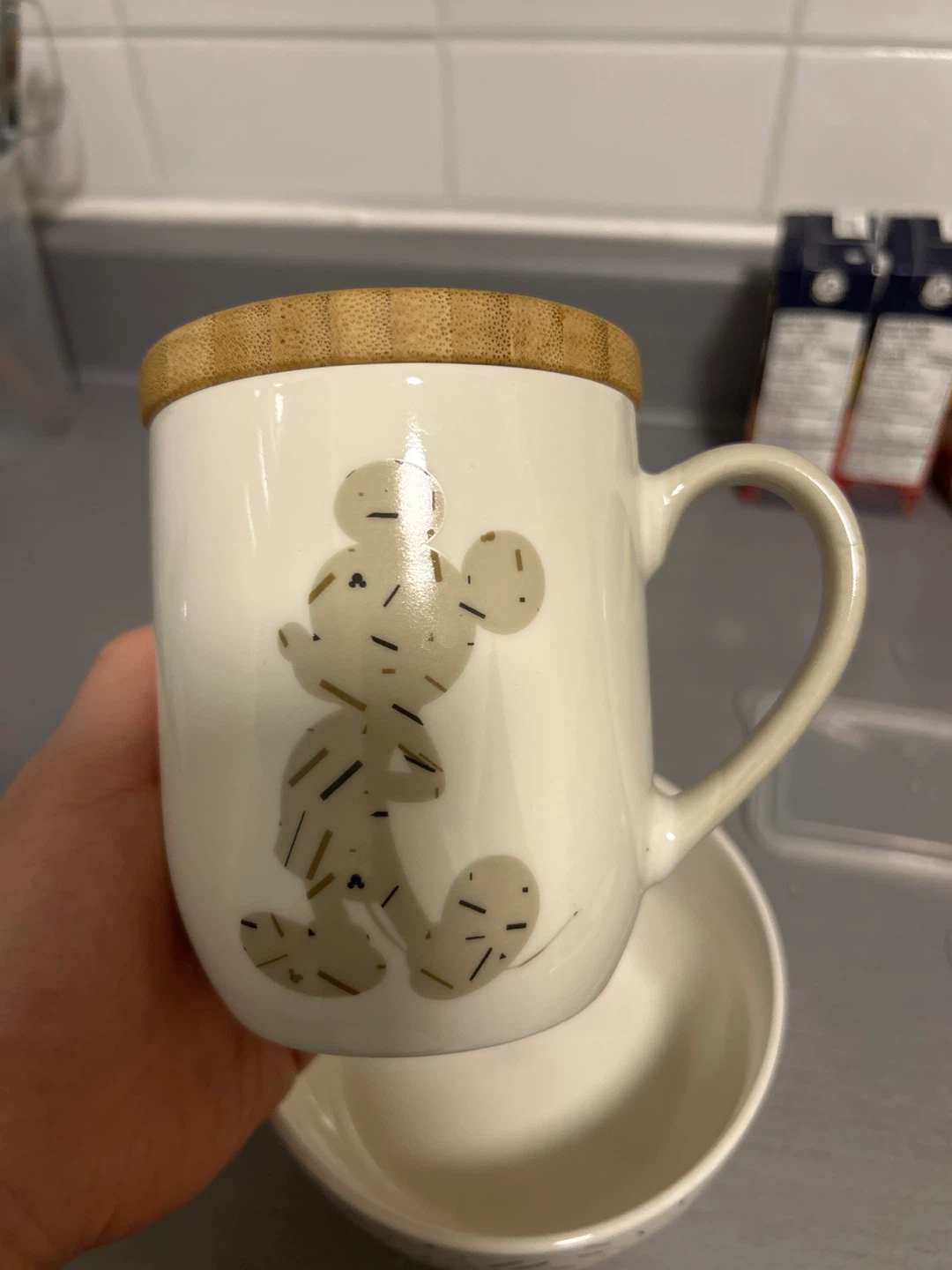Mickey Mouse Mug with Lid and Bowl Set - photo 2