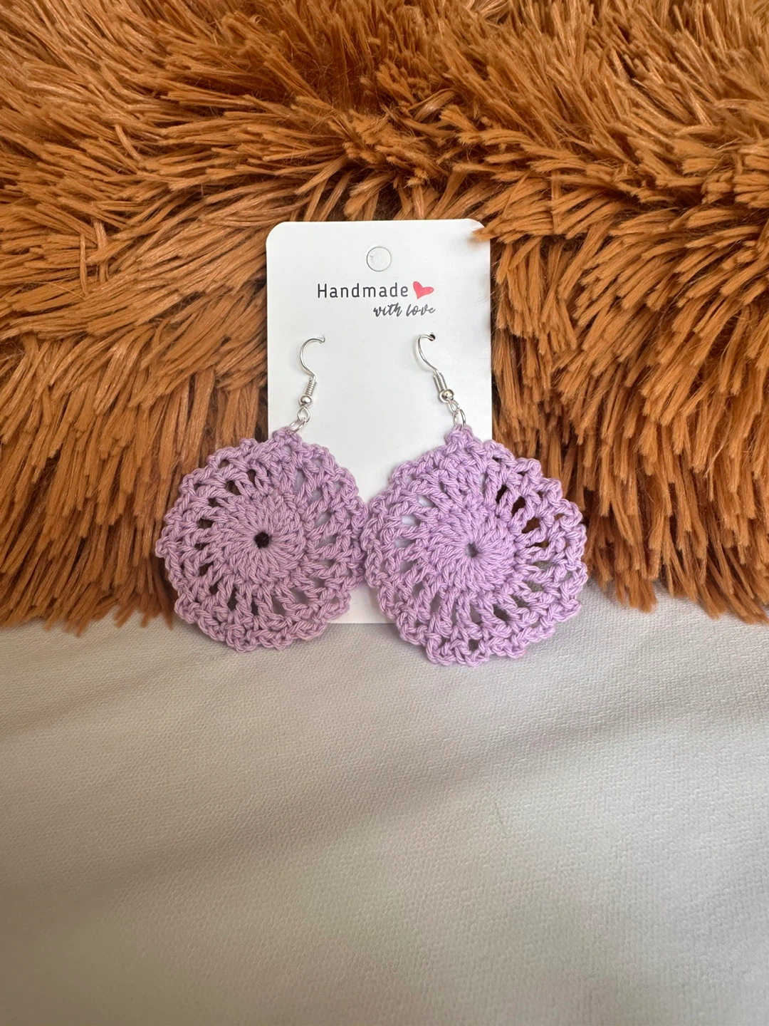 Handmade Crochet Flower Earrings