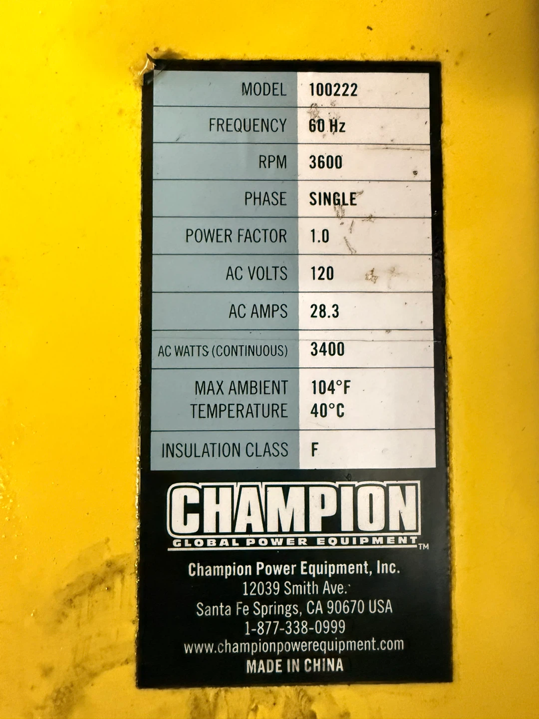 Champion generator - photo 2