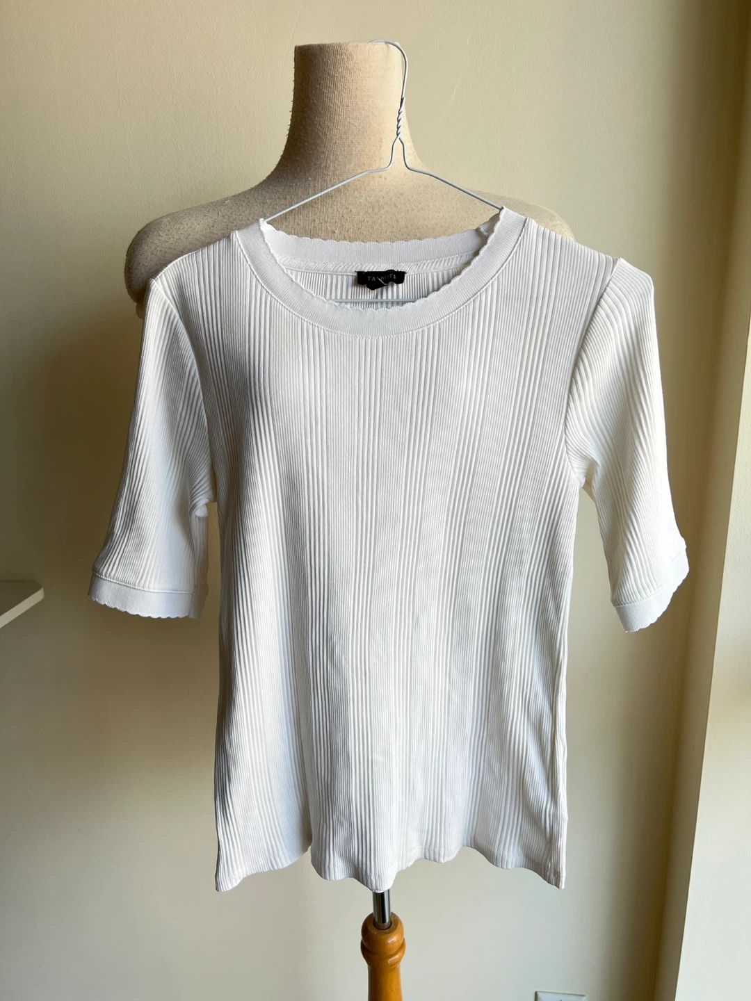 Talbots White Ribbed Knit Top - photo 2