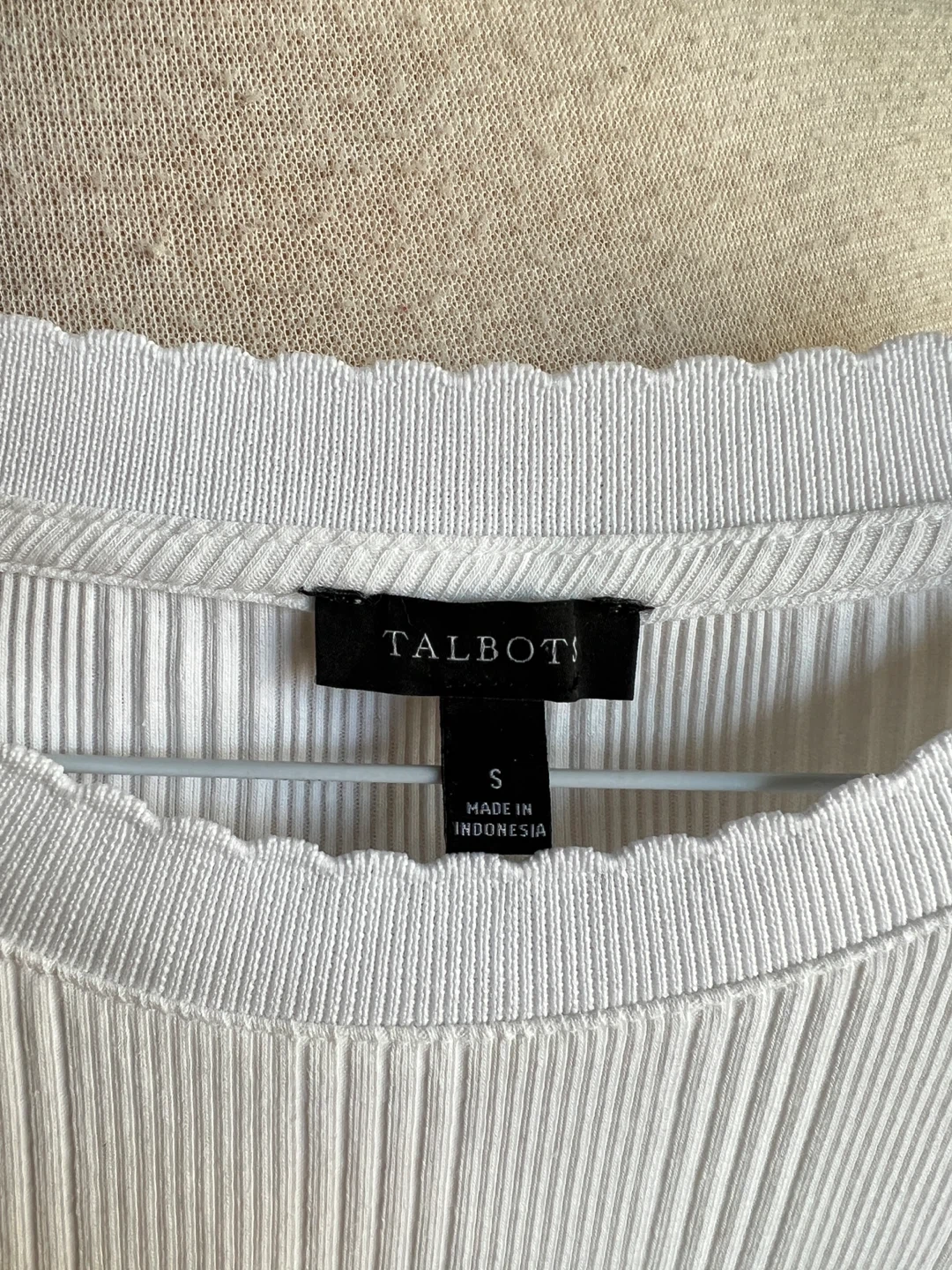 Talbots White Ribbed Knit Top - photo 4