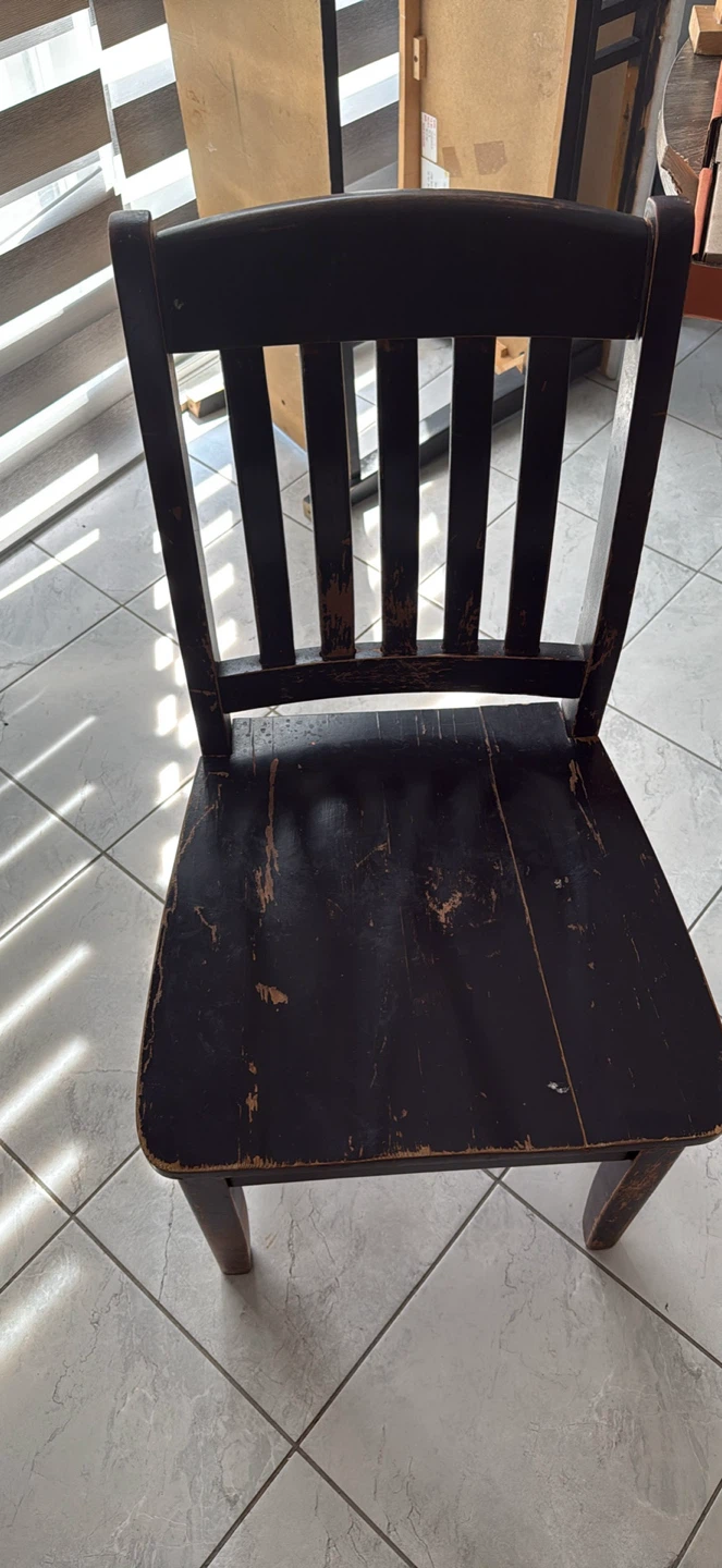 Wooden Dining Chair - Black x4