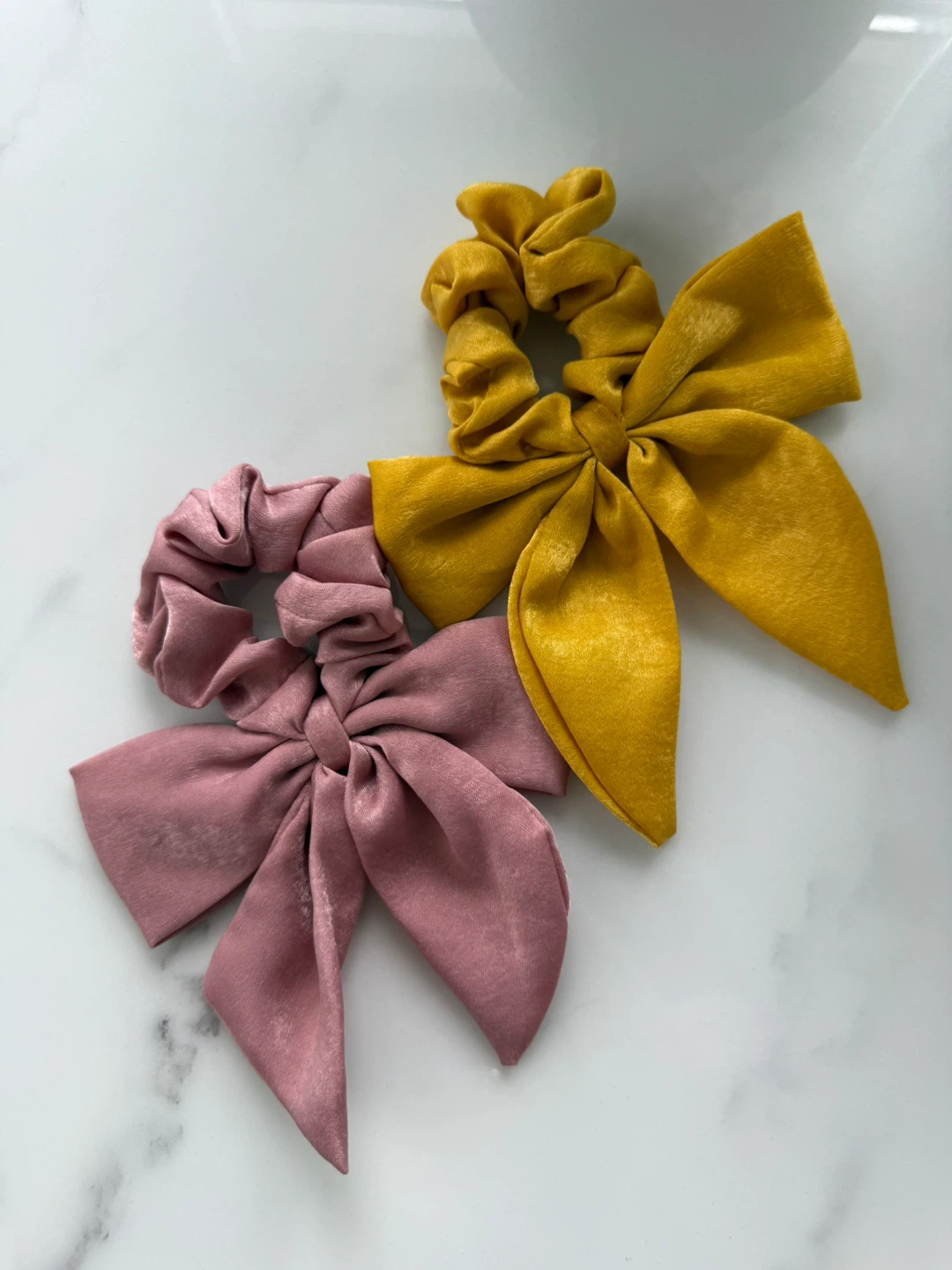 Urban outfitters Scrunchies with Bows - Pink and Yellow