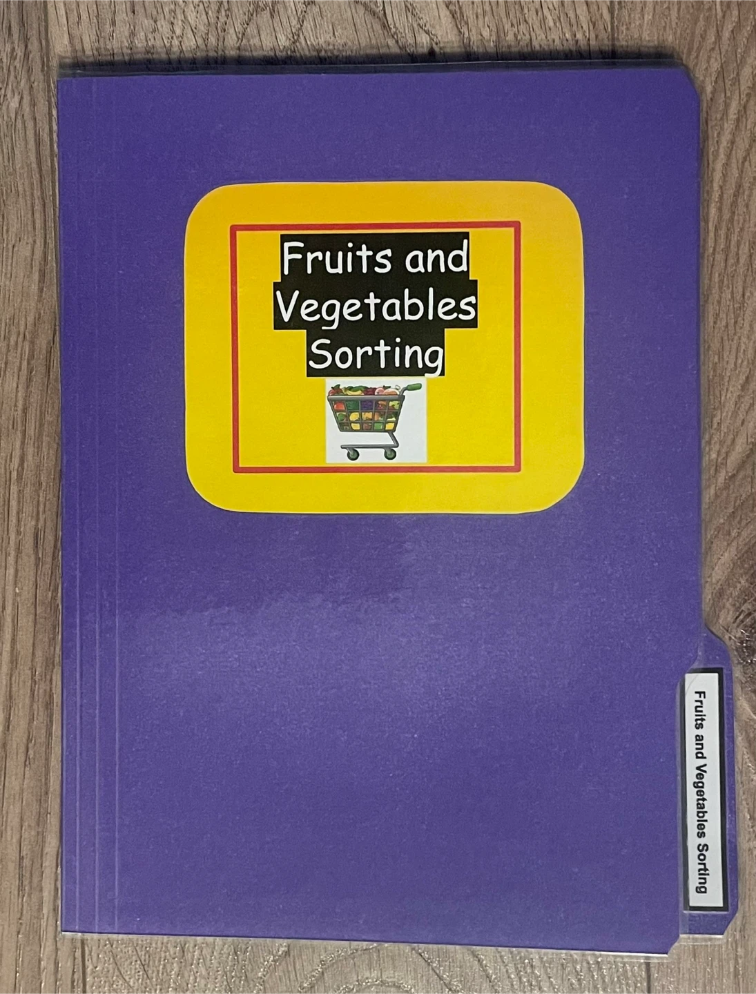 Fruits and Vegetables Sorting File Folder Activity - photo 3