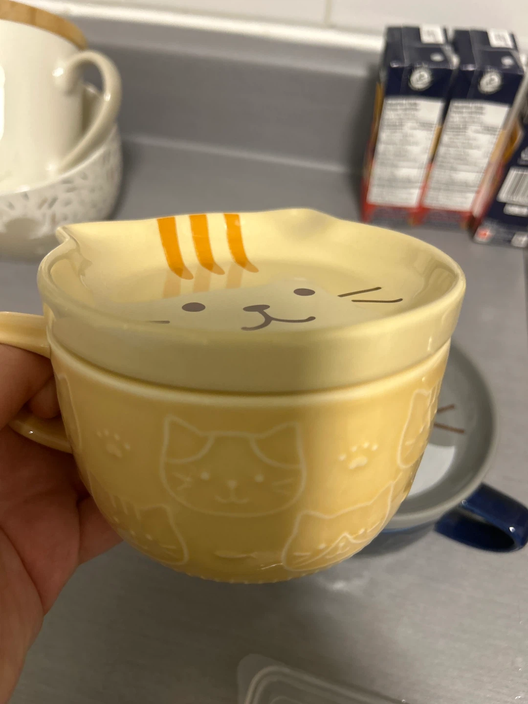Cute Cat Shaped Bowls and Mugs Set - photo 3