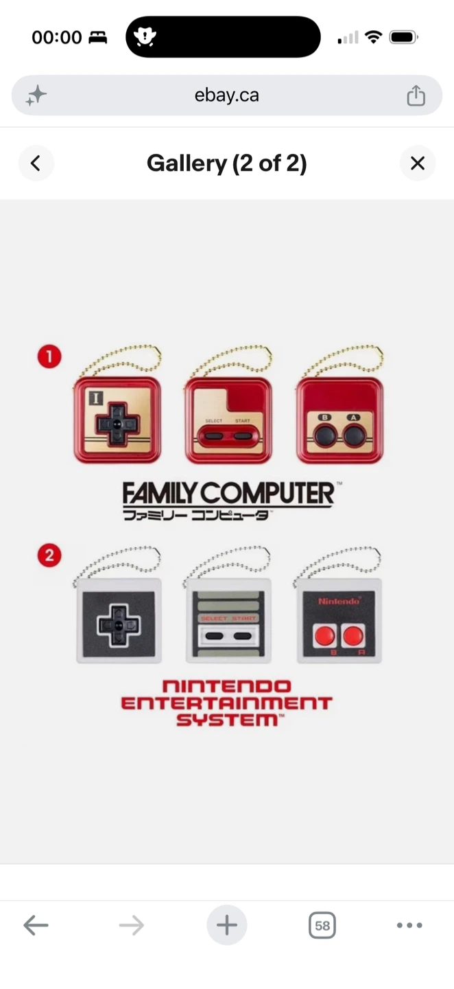 Nintendo controller keychain gatcha