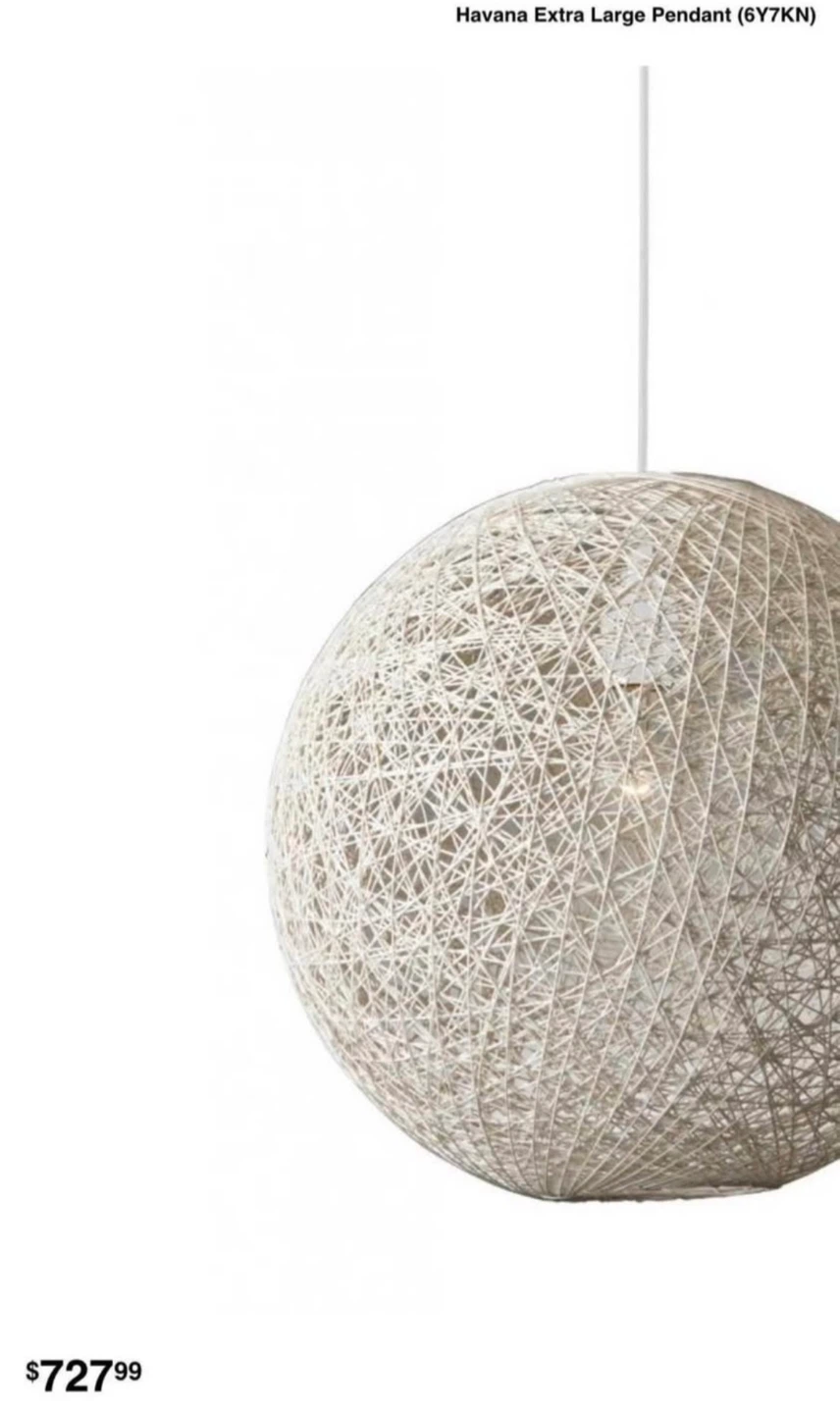 Adeso XL Modern Havana Pendant Light. New. - photo 2
