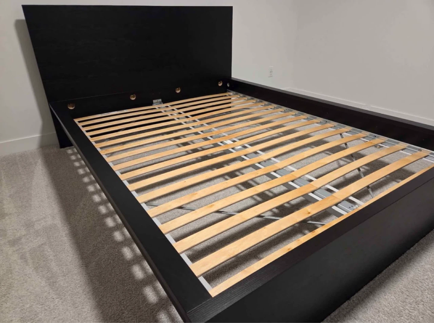 IKEA Queen bed frame MALM in black brown colour