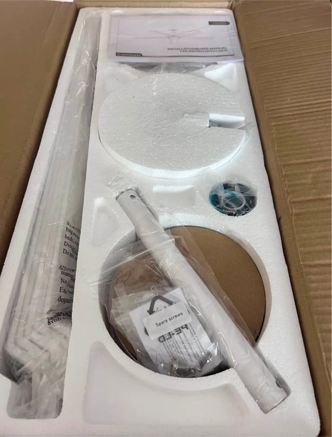 Conciseer 52-inch White Ceiling Fan. Brand new. - photo 4