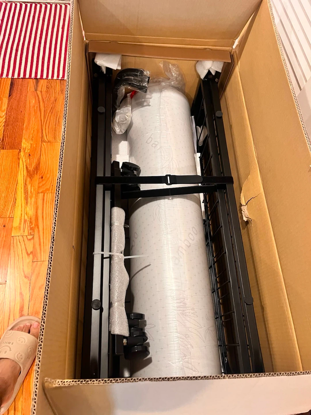 New Rolling Twin Bed Frame with Mattress