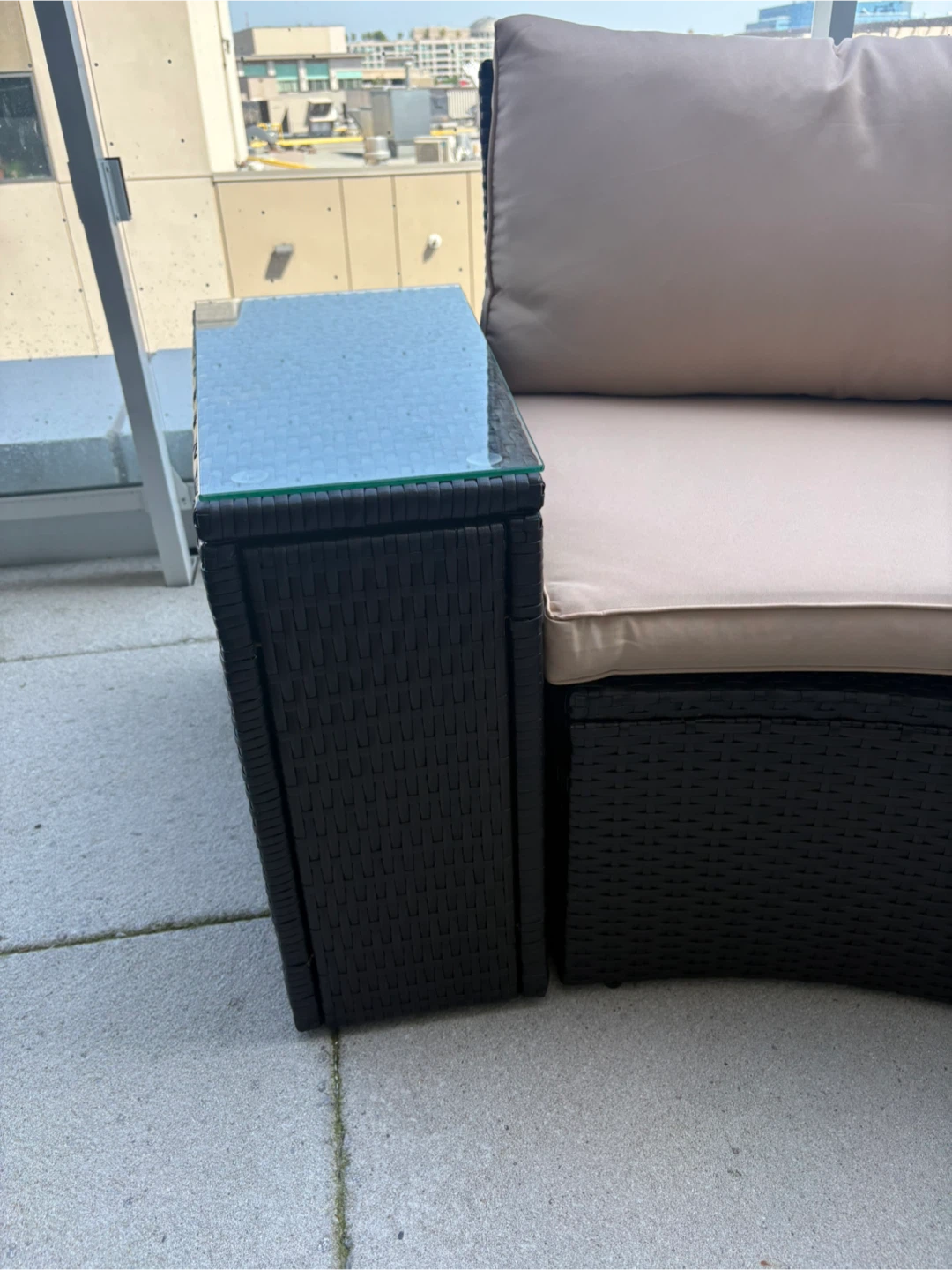 Outdoor Loveseat with 2 Side Tables - photo 2