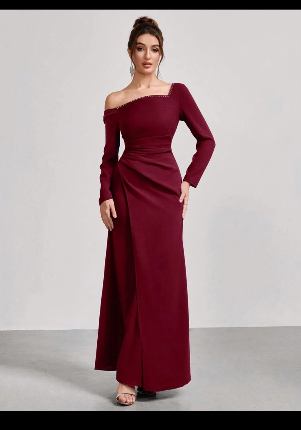 Women's Long Sleeve Off-Shoulder Gown
