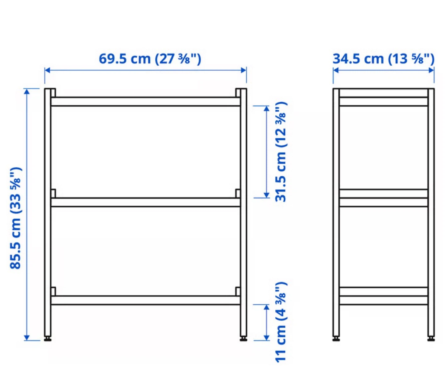EKENABBEN Open shelf unit, aspen/white - photo 3