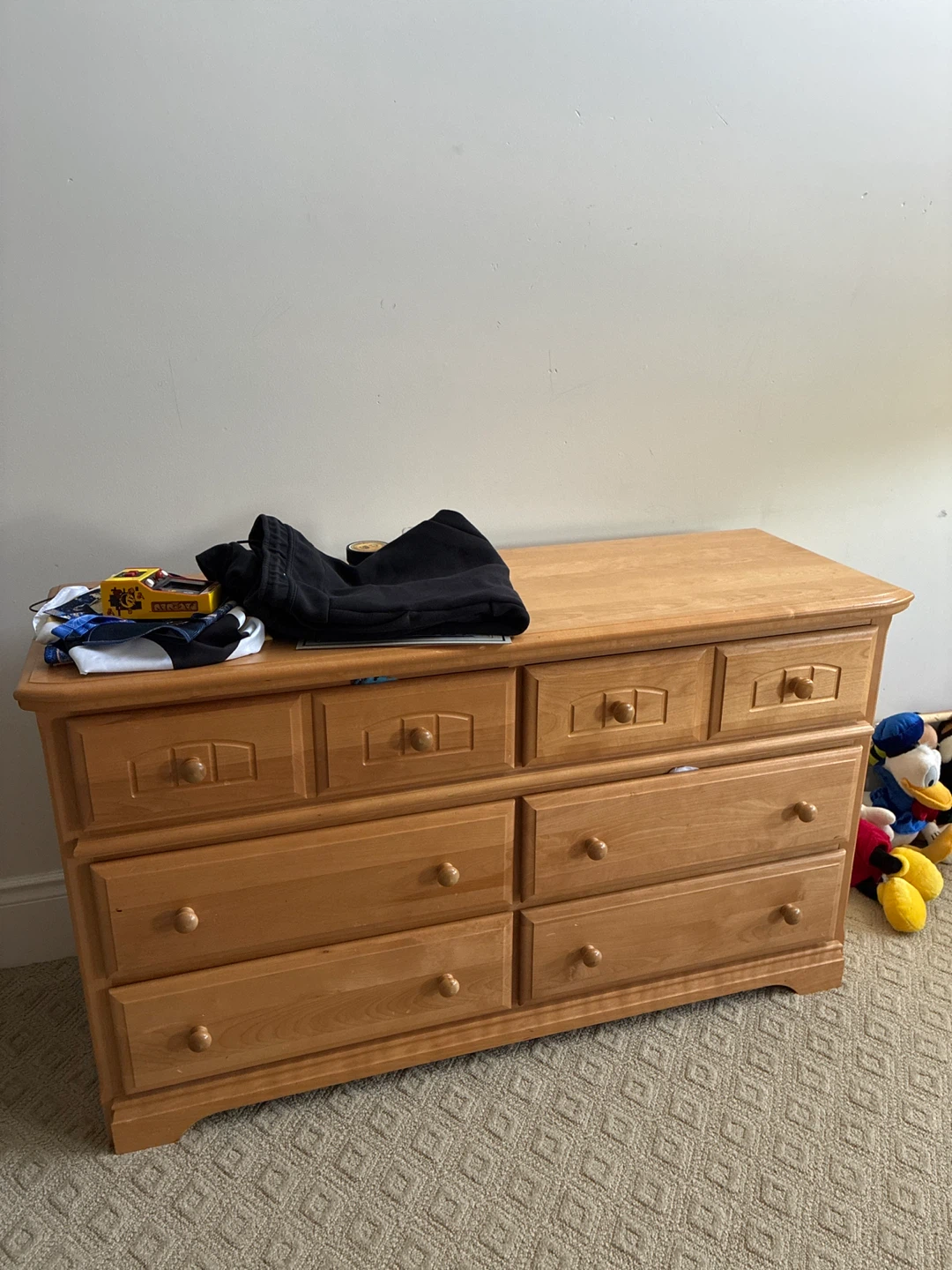 Light Wood double bed & dresser Set
