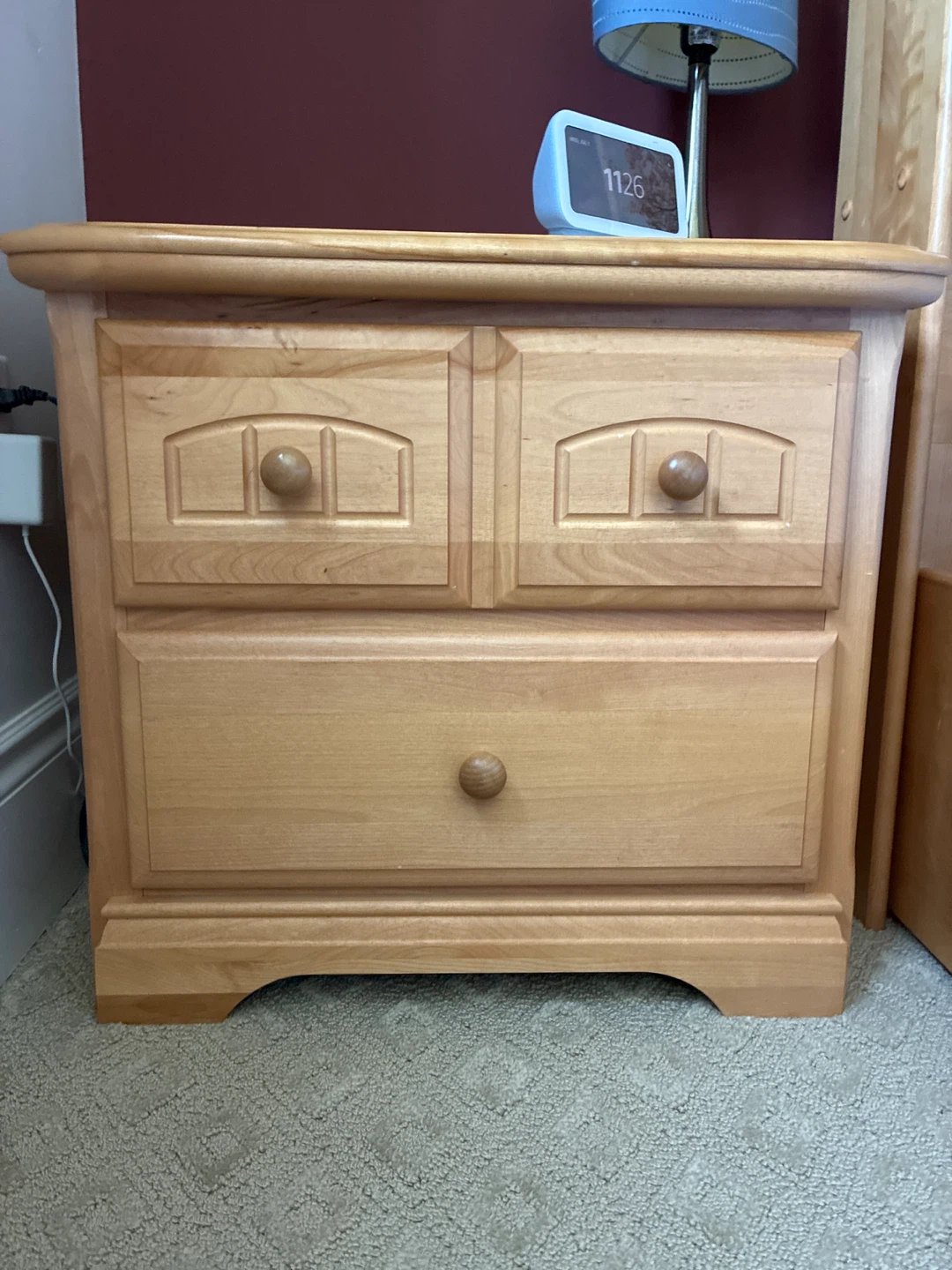 Light Wood double bed & dresser Set - photo 2