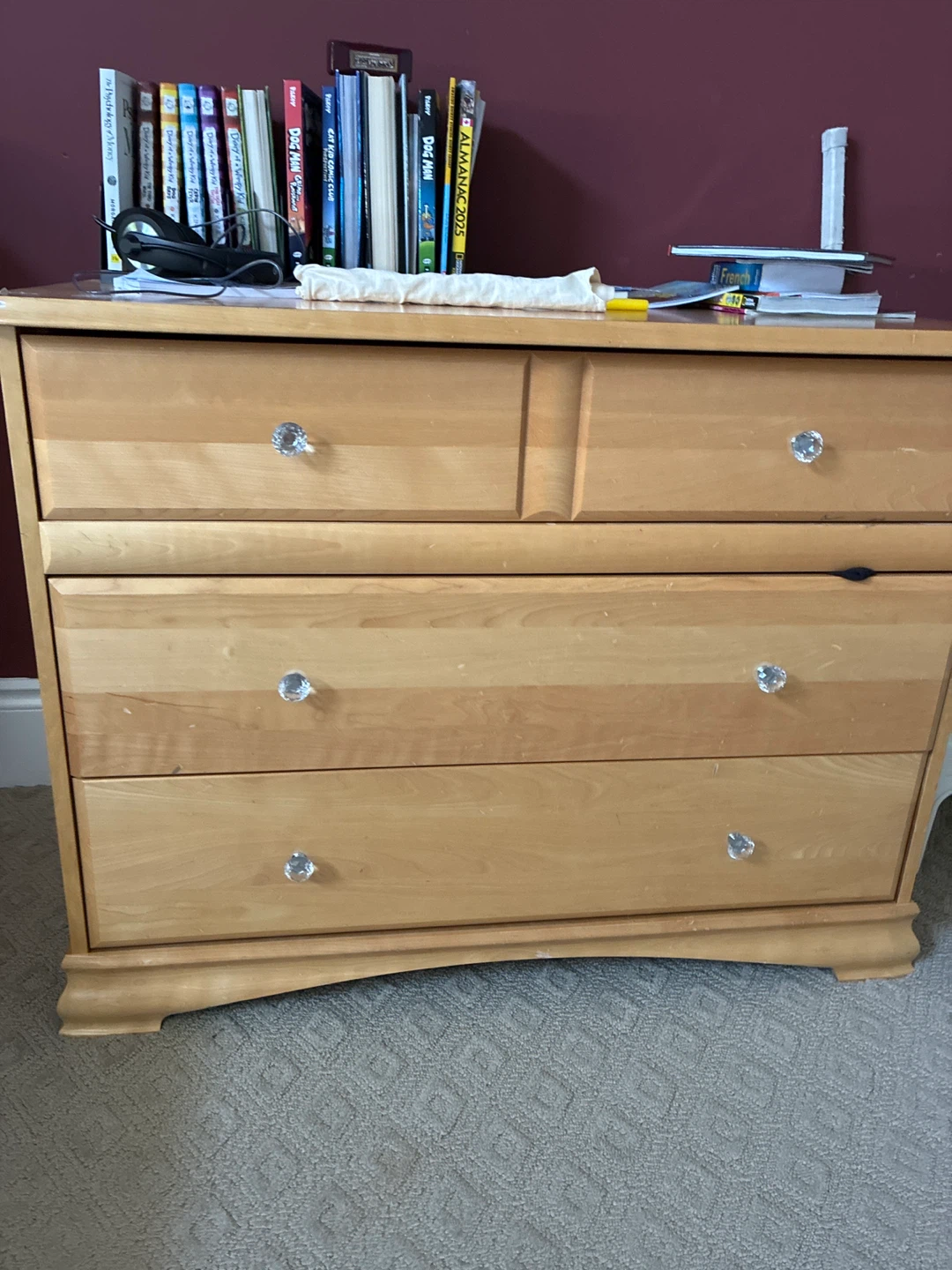 Light Wood double bed & dresser Set - photo 3
