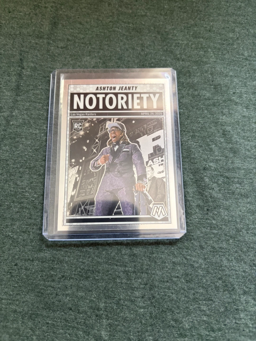 2025 Panini Mosaic Football Ashton Jeanty RC Notoriety Card