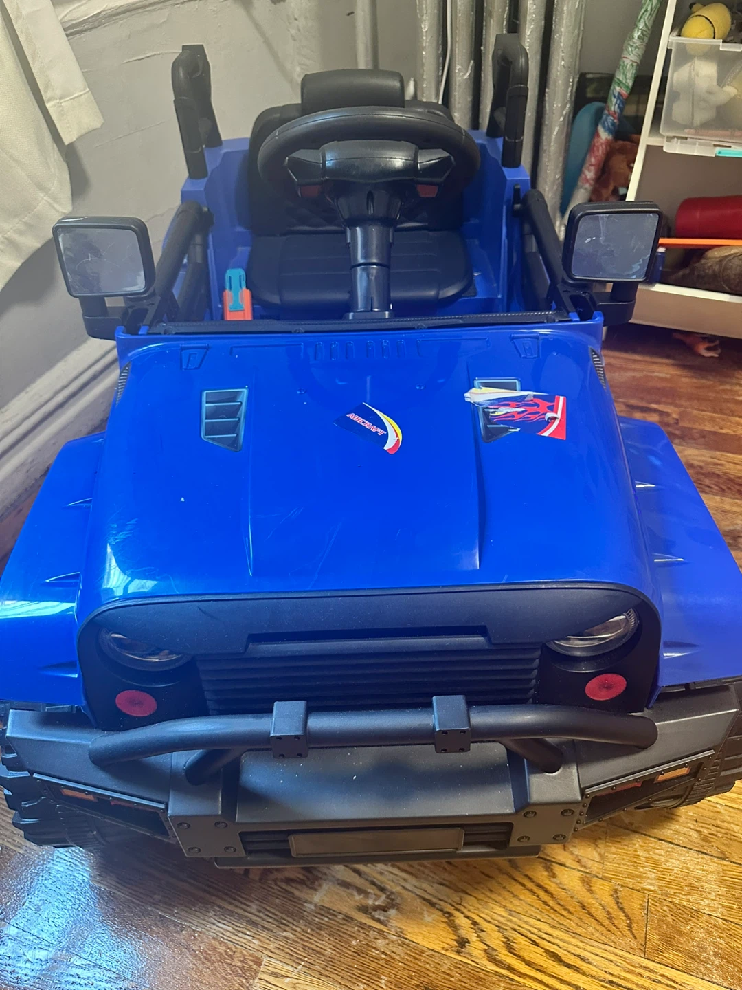Blue Ride-On Jeep