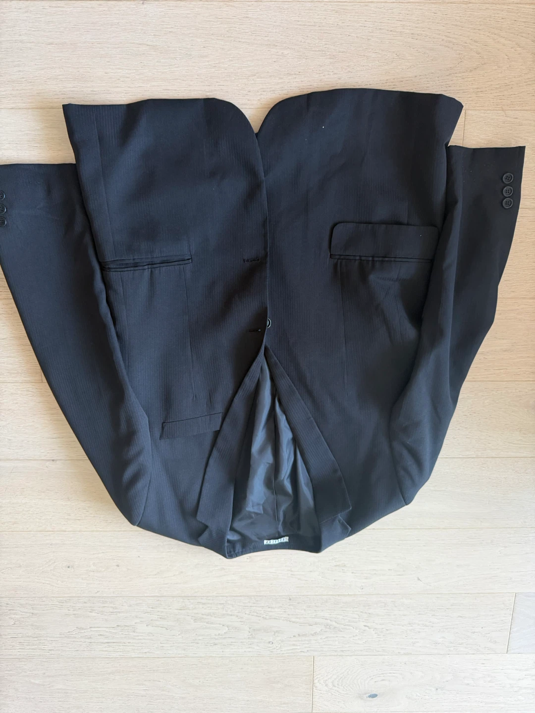 Black Pinstripe Suit Vest
