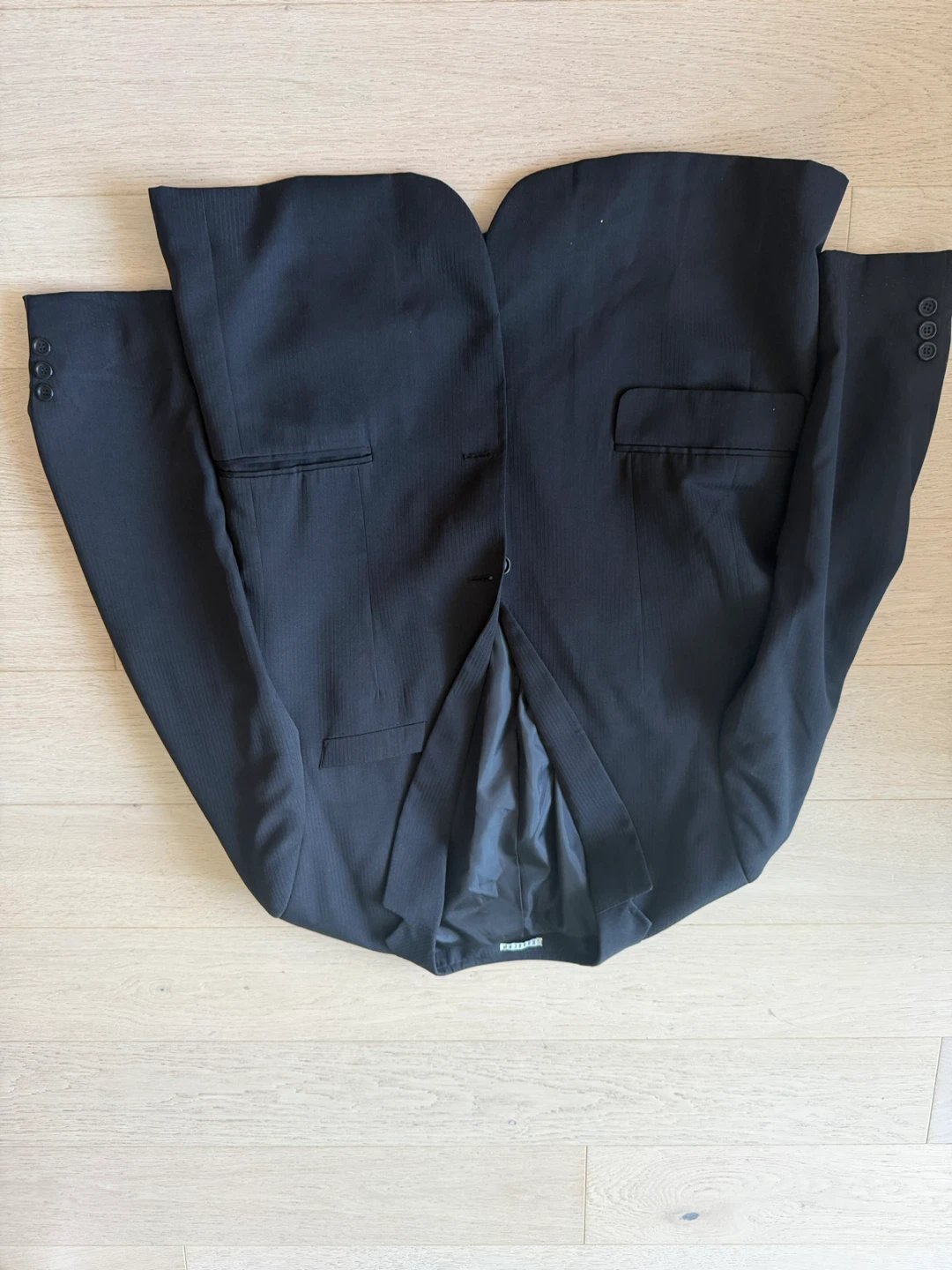 Black Pinstripe Suit Vest - photo 2