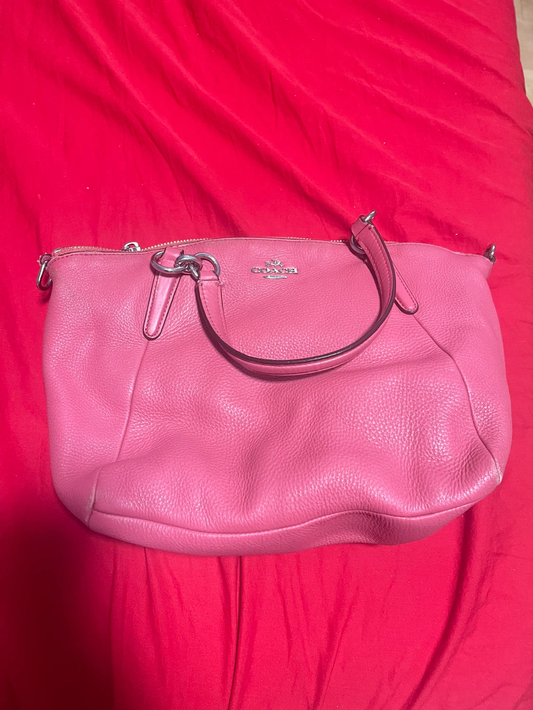 Coach Pink Leather Handbag