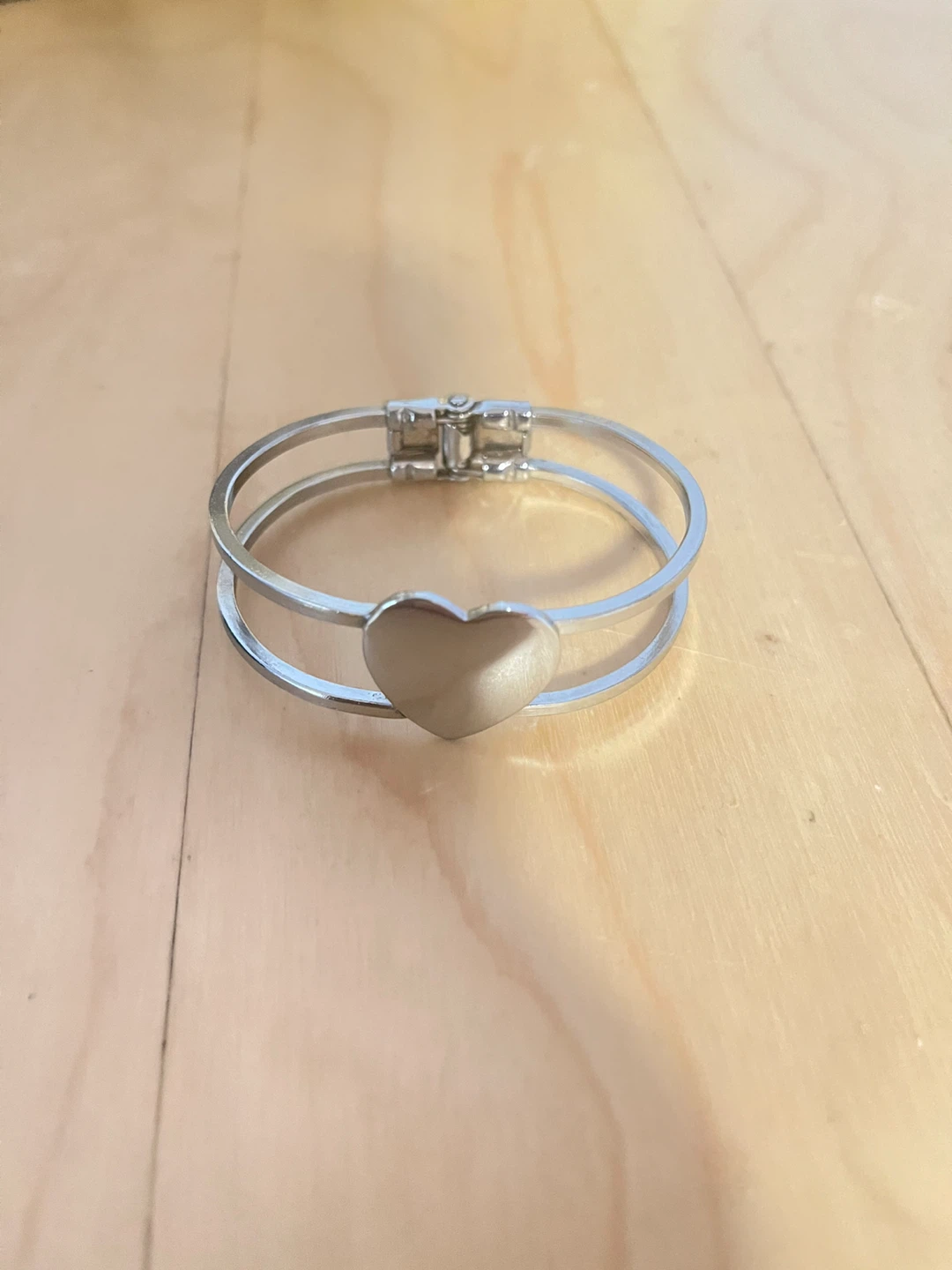 Silver Bracelet with Heart Charm and "My Jewelry" Box