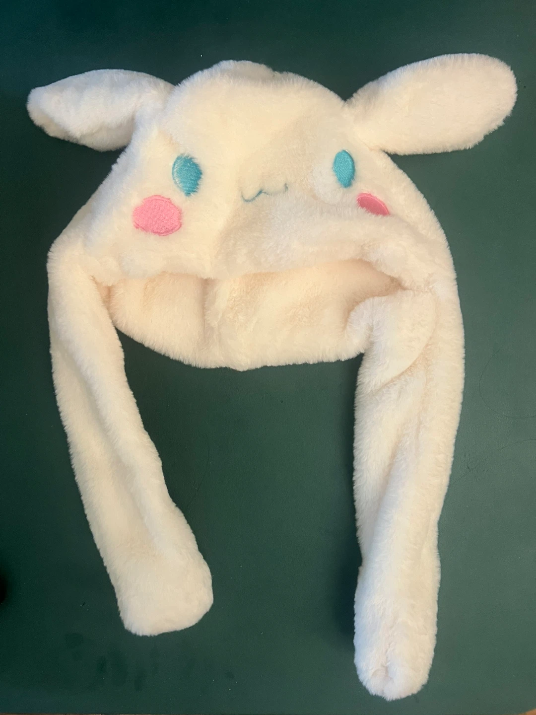 White Plush Cinnamoroll Hat with Ear Flaps