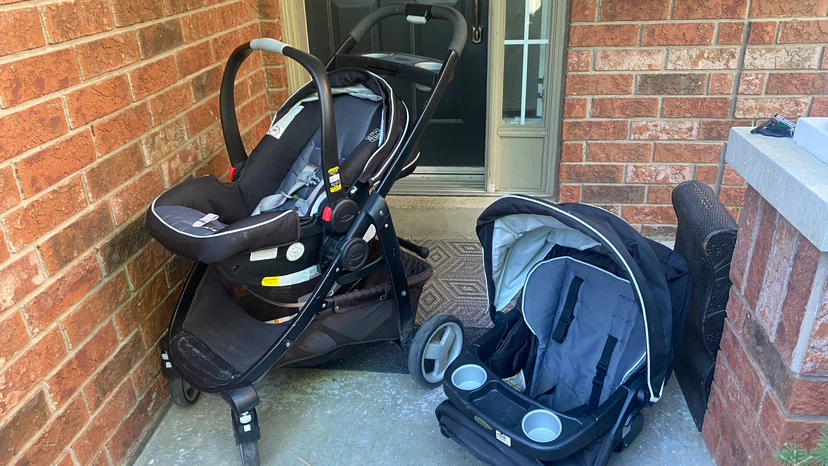 Baby stroller with car seat - photo 2