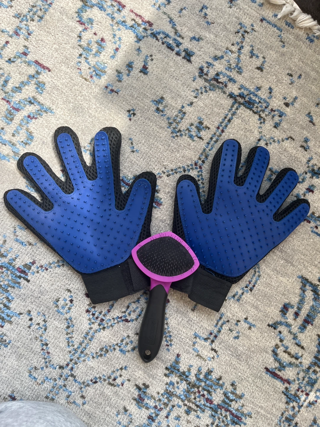 Pet Grooming Glove and Brush Set
