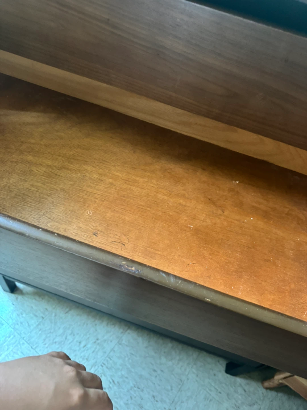 Dark Wood Dresser with Drawers and Cabinet Doors - photo 5