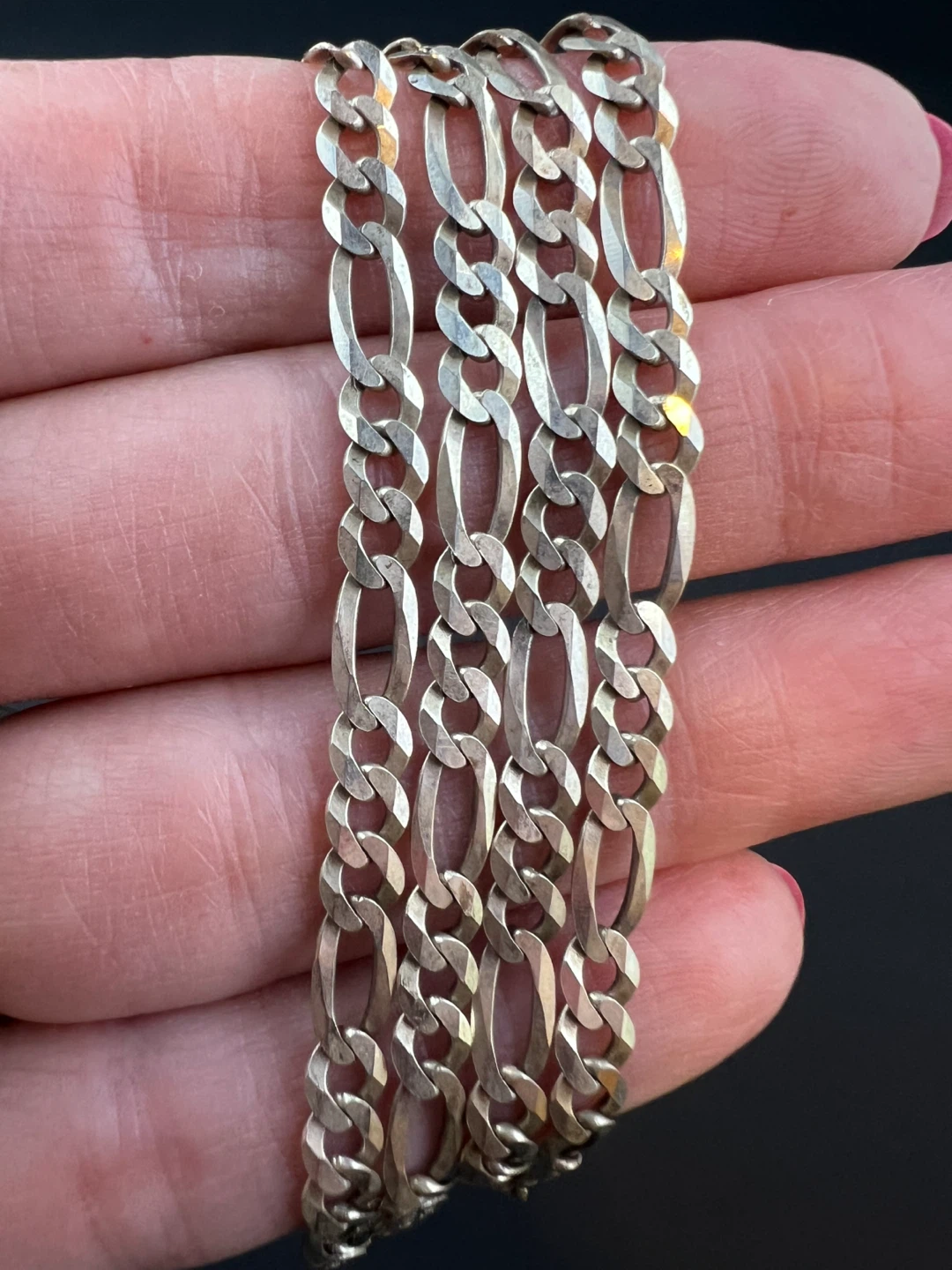925 Italy Silver Figaro Necklace - photo 4