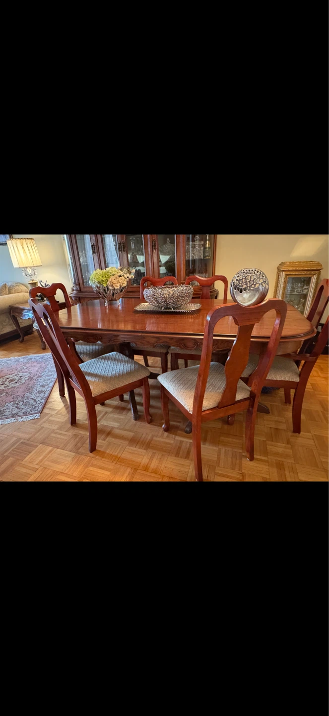 Wooden Dining Table and Chairs Set - photo 2
