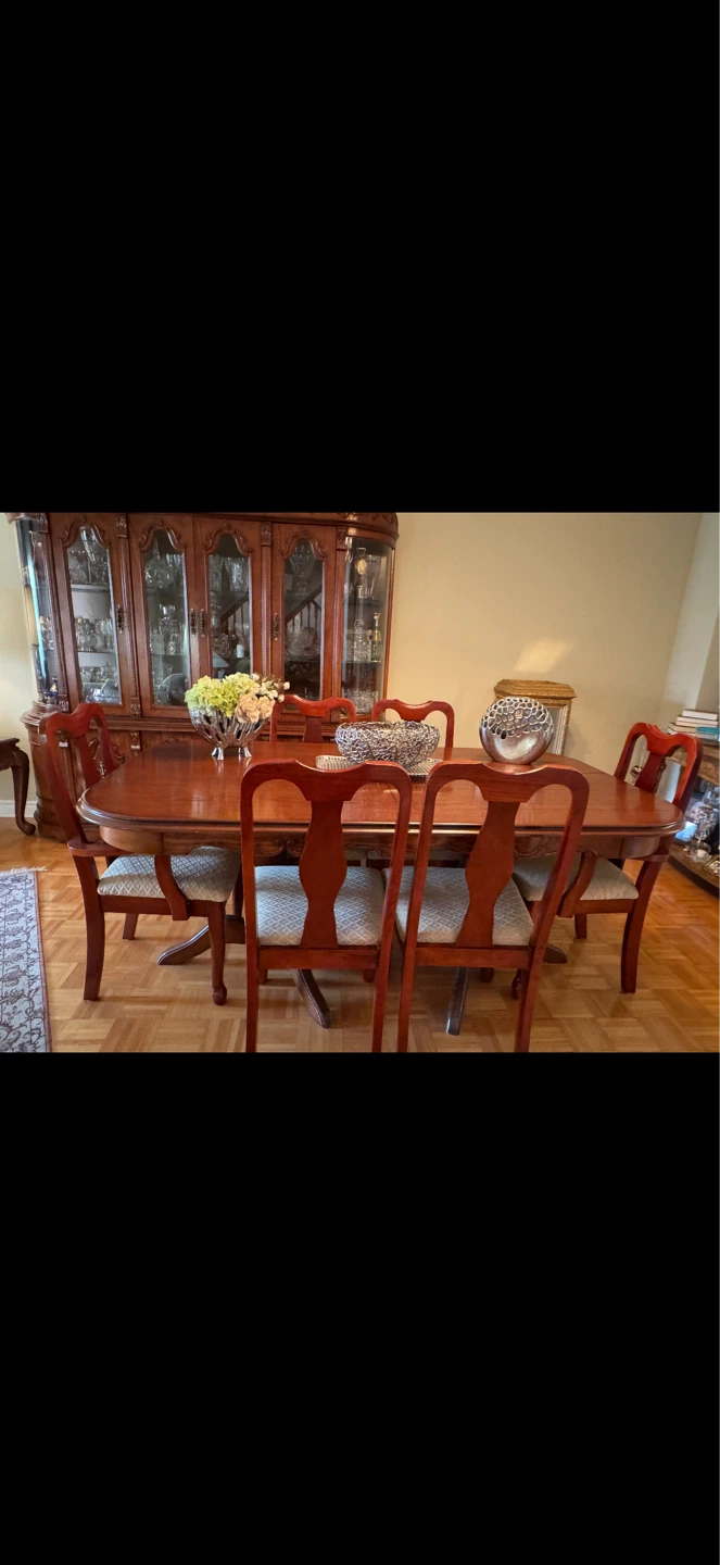 Wooden Dining Table and Chairs Set