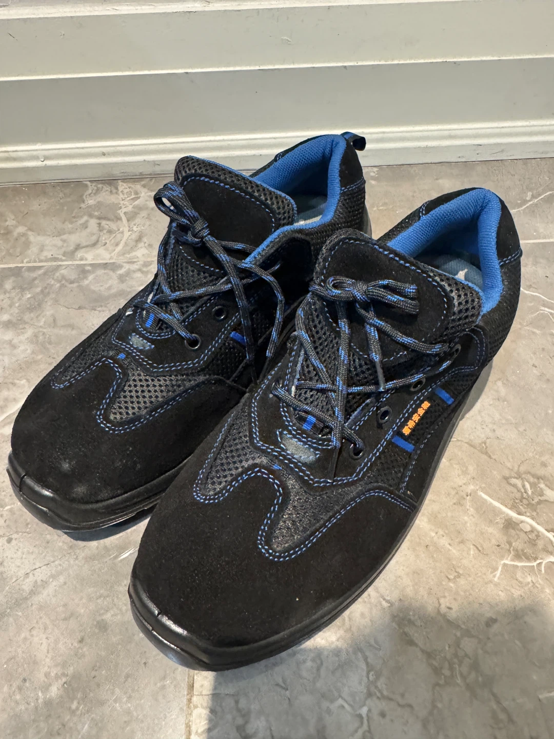 Black and Blue Safety Work Shoes