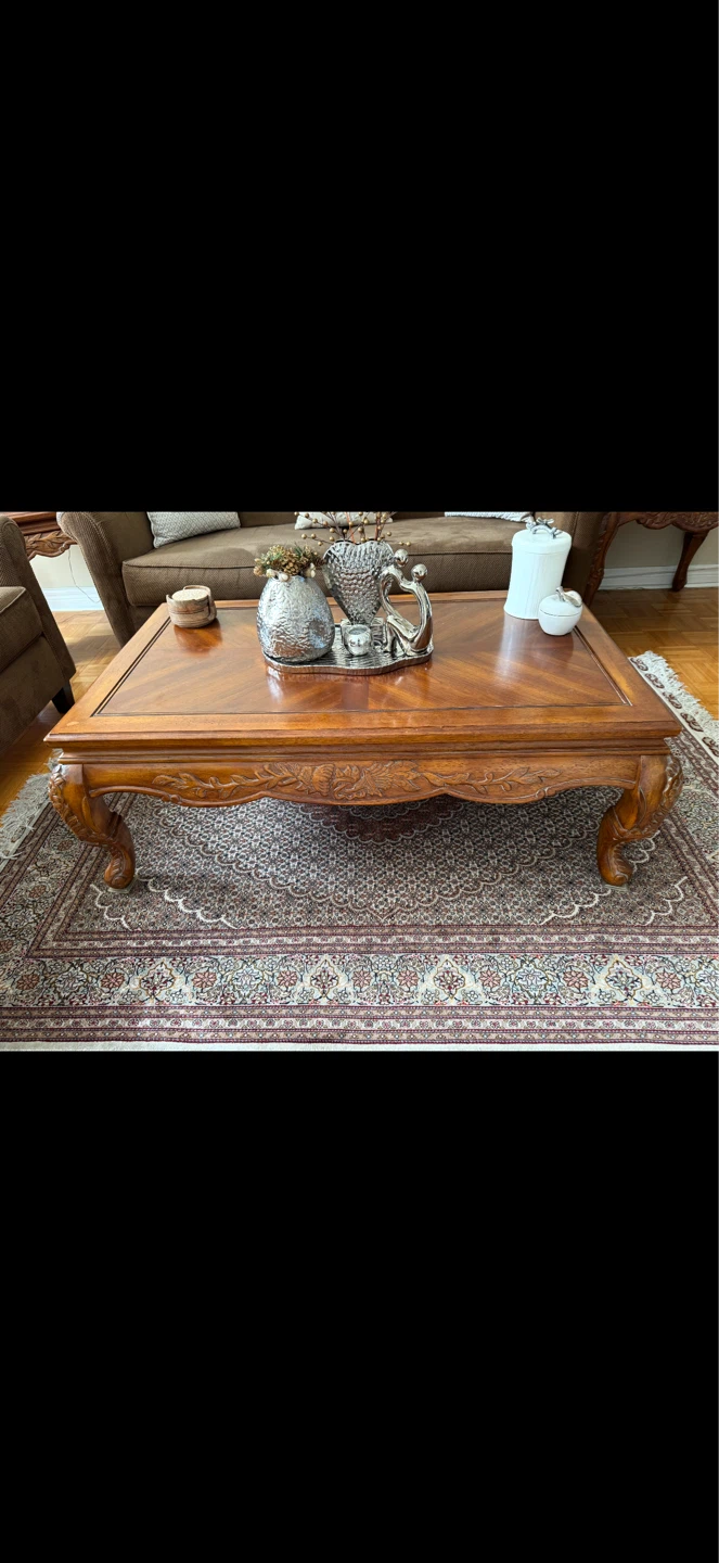 Wooden Carved Coffee Table - photo 3