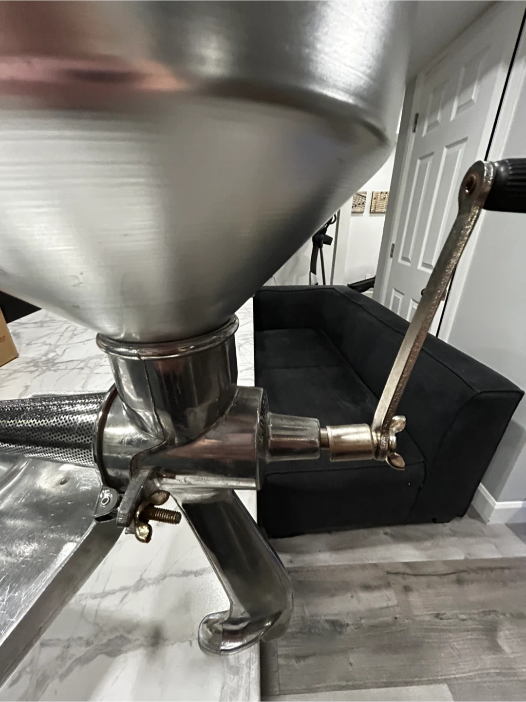 Vintage Metal Food Mill with Hand Crank - photo 2