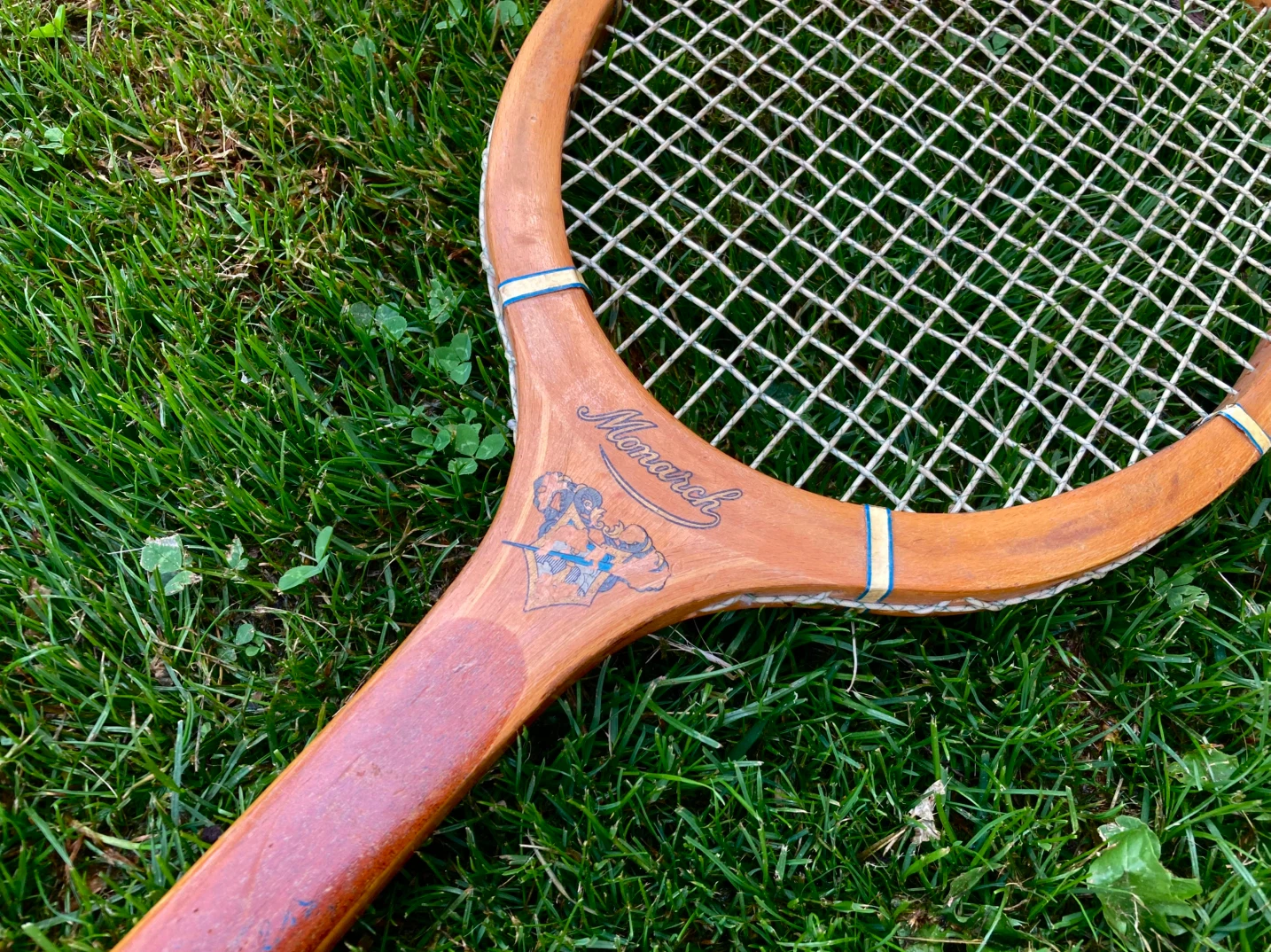 Vintage Wooden Tennis Racket - Made in England - Circa 1960s